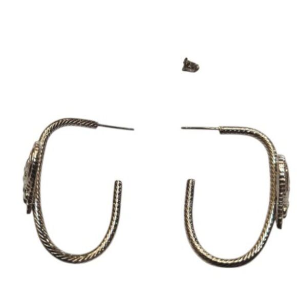 Vintage Avon Pierced Earrings Filigree Heart Silver Birthday Gift 1.5 in drop - Picture 9 of 11